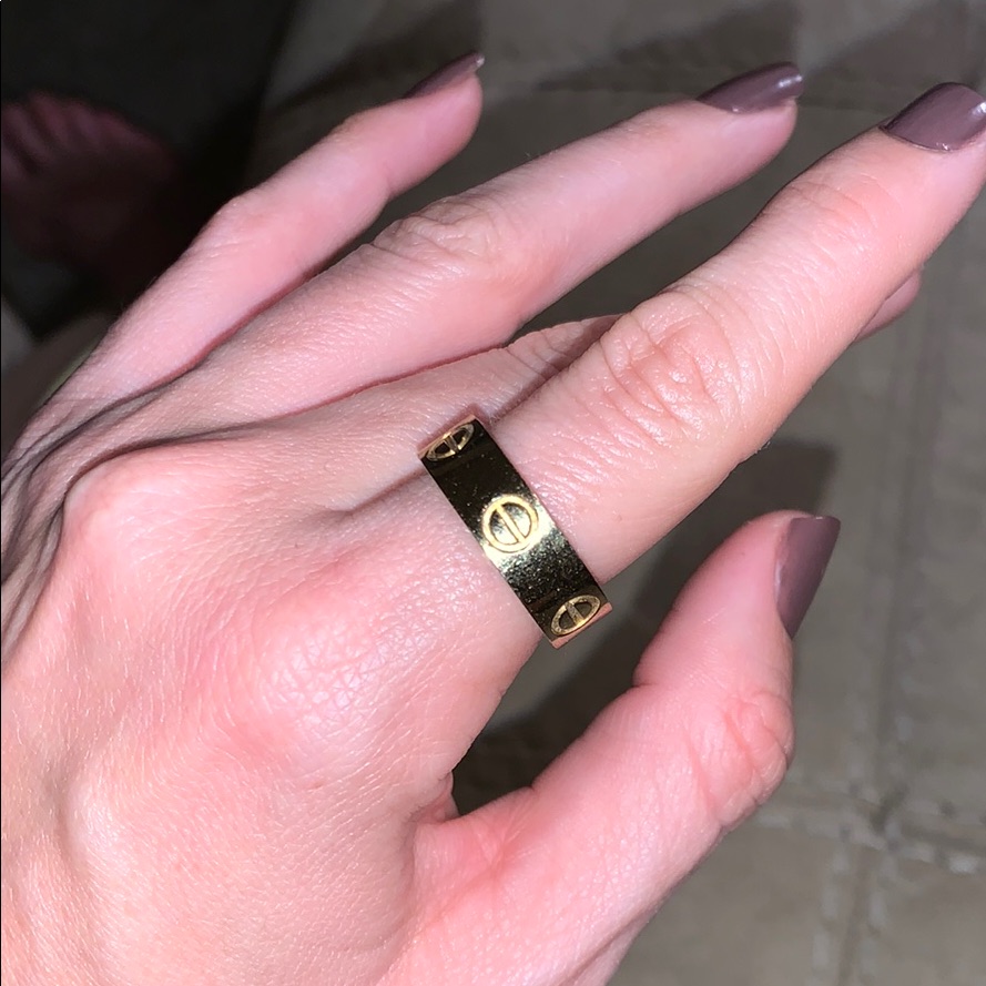 Gold Bolt Ring
